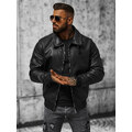 Muška kožna jakna crna OZONEE JB/JP1178Z