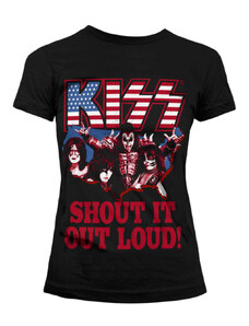 Metalik majica žensko Kiss - Shout It Out Loud - HYBRIS - ER-5-KISS002-H68-4-BK
