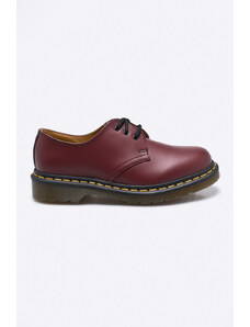 Kožne cipele Dr. Martens za žene, boja: bordo, ravni potplat, 11838600.D-Cherry.Red