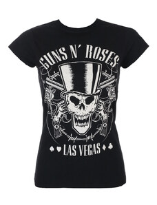 Metalik majica žensko Guns N' Roses - Skull & Pistols - ROCK OFF - GNRTS37LB