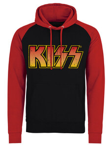 Majica s kapuljačom muško Kiss - Distressed Logotype - HYBRIS - ER-36-KISS004-H68-10-BKRD