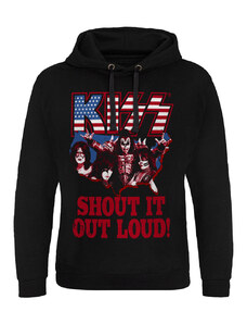 Majica s kapuljačom muško Kiss - Shout It Out Loud - HYBRIS - ER-37-KISS002-H68-4-BK