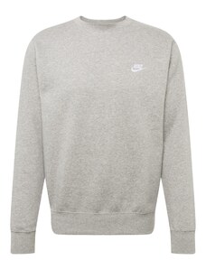 Nike Sportswear Sweater majica 'Club Fleece' svijetlosiva / bijela