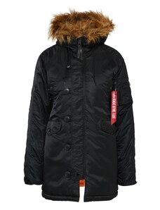 ALPHA INDUSTRIES Zimska jakna smeđa melange / crna
