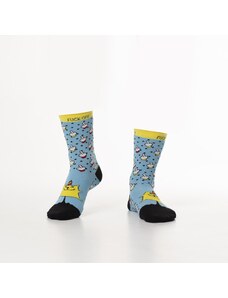 FASARDI Blue women's socks with patterns