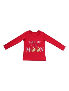 Ivanka moda d.o.o. Ivanka moda Majica dugih rukava - crvena - Take me to the moon