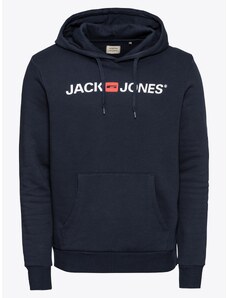 JACK & JONES Sweater majica morsko plava / crvena / bijela