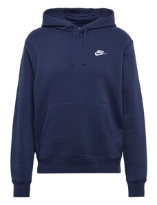 Nike Sportswear Sweater majica 'Club Fleece' tamno plava / bijela