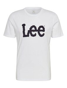Lee Majica 'Wobbly Logo Tee' crna / bijela
