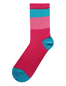 Intersocks Dječje prugaste čarape Modra/Koralna/Pink