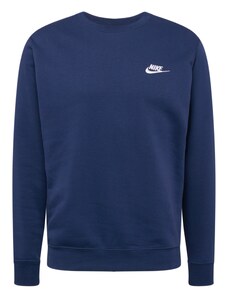 Nike Sportswear Sweater majica 'Club Fleece' morsko plava / bijela