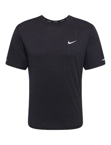 NIKE Tehnička sportska majica 'Miler' crna / bijela