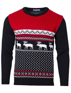 Wayfarer Božićni pulover sa sobovima Marširanje Sobova crvena S