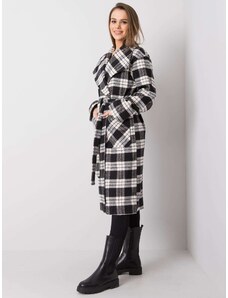 Fashionhunters Black and white checkered coat by Yasmin