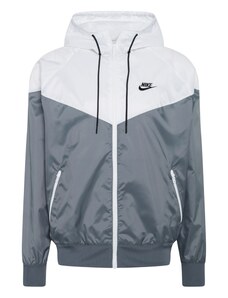 Nike Sportswear Prijelazna jakna 'Heritage Essentials' svijetlosiva / tamo siva / bijela