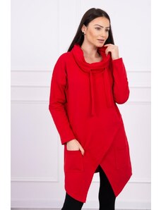 Kesi Tunic with clutch at the front Oversize red