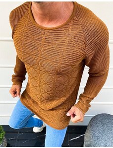 DStreet Men's sweater, over head, camel WX1597