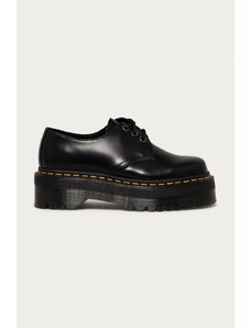 Kožne cipele Dr. Martens 1461 Quad za žene, boja: crna, s platformom