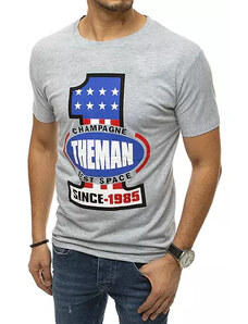 DStreet Grey men's T-shirt RX4405 with print