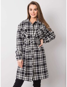 Fashionhunters Black and white checkered coat by Raquel