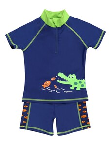 PLAYSHOES UV-zaštita 'Krokodil' plava / neonsko zelena / narančasta / bijela