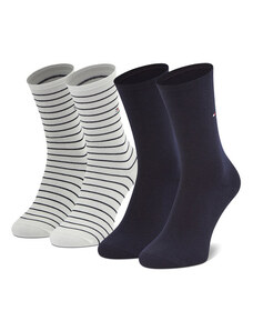 Set od 2 para ženskih visokih čarapa Tommy Hilfiger