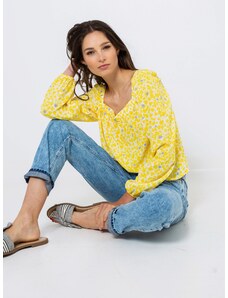 Yellow patterned blouse CAMAIEU - Women
