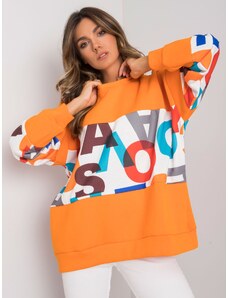 Fashionhunters Orange women's hoodie