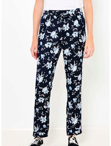Tamnoplave cvjetne hlače CAMAIEU - Žene