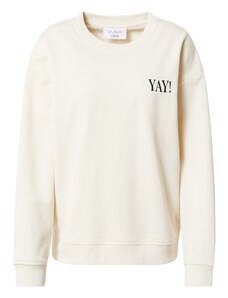 #NANDINI x NovaLanaLove Sweater majica 'YAY' boja pijeska / crna