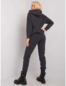 Fashionhunters Black knitted hooded set by Blake