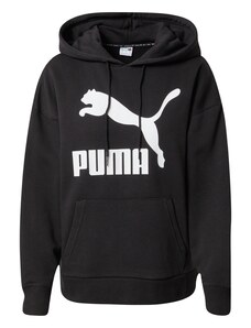 PUMA Sweater majica 'Classics' crna / bijela
