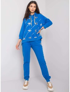 Fashionhunters Dark blue tracksuit with trousers