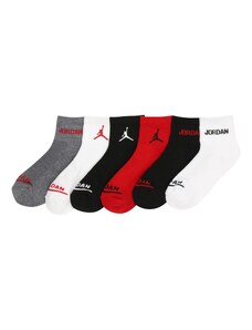Jordan Čarape siva / crvena / crna / bijela