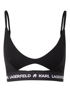 Karl Lagerfeld Grudnjak 'Peephole' crna / bijela