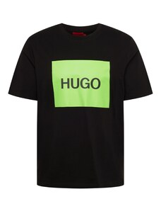 HUGO Red Majica 'Dulive222' neonsko zelena / crna