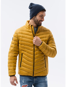 Ombre Clothing Muška prošivena prijelazna jakna Dreler senf C528