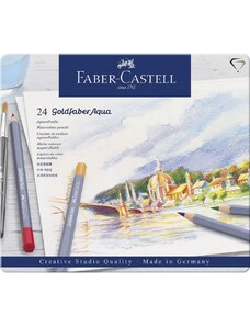 Faber-Castell Goldfaber Aqua akvarel bojice u metalnoj kutiji, 24/1