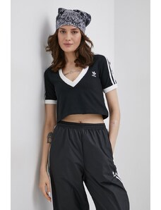 Majica kratkih rukava adidas Originals Adicolor za žene, boja: crna, HC2040-BLACK