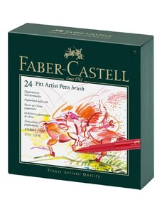 Faber-Castell Pitt Artist Pen Brush flomasteri, studijska kutija 24/1