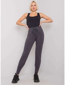 Fashionhunters Graphite sweatpants with zippers Cindy RUE PARIS