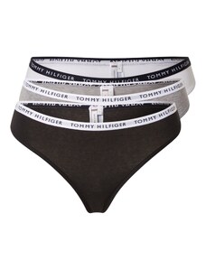 Tommy Hilfiger Underwear Tanga gaćice siva melange / crna / bijela