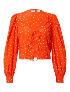 LEVI'S  Bluza 'Fawn Tie Blouse' mandarina / narančasto crvena / crna / bijela