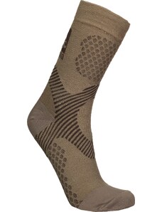 Nordblanc Smeđe kompresijske merino čarape SINEWS