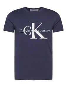 Calvin Klein Jeans Majica morsko plava / siva / bijela