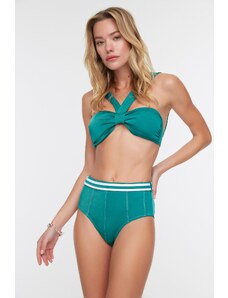 Trendyol smaragdno zeleni donji dio bikinija visokog struka s elastičnim detaljima