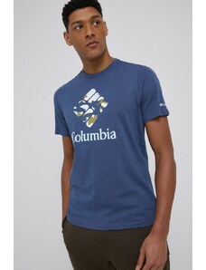 Pamučna majica Columbia Rapid Ridge boja: tamno plava, s tiskom, 1888813.-106