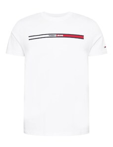 Tommy Jeans Majica 'Essential' crvena / crna / bijela