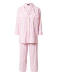 Lauren Ralph Lauren Pidžama svijetloroza / bijela