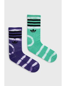 Čarape adidas Originals za žene, boja: zelena, HC9538-HIRGR/PURP